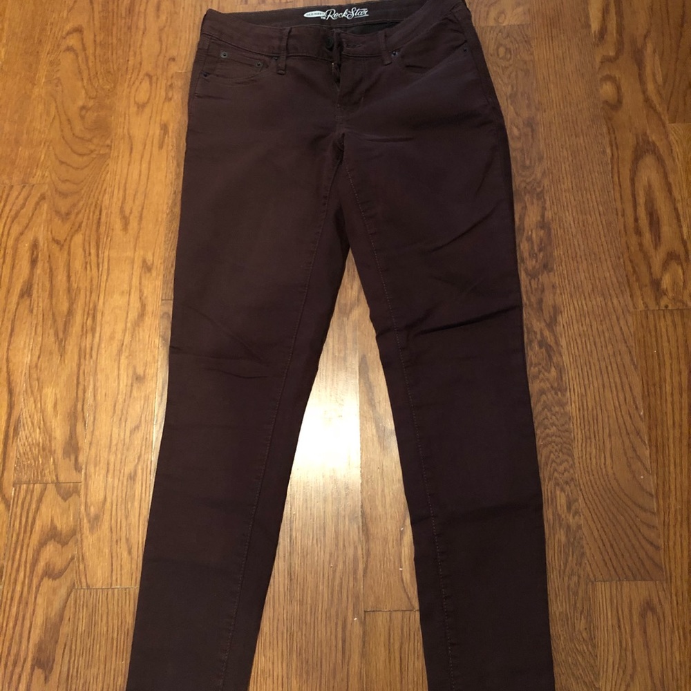 Dark burgundy skinnies